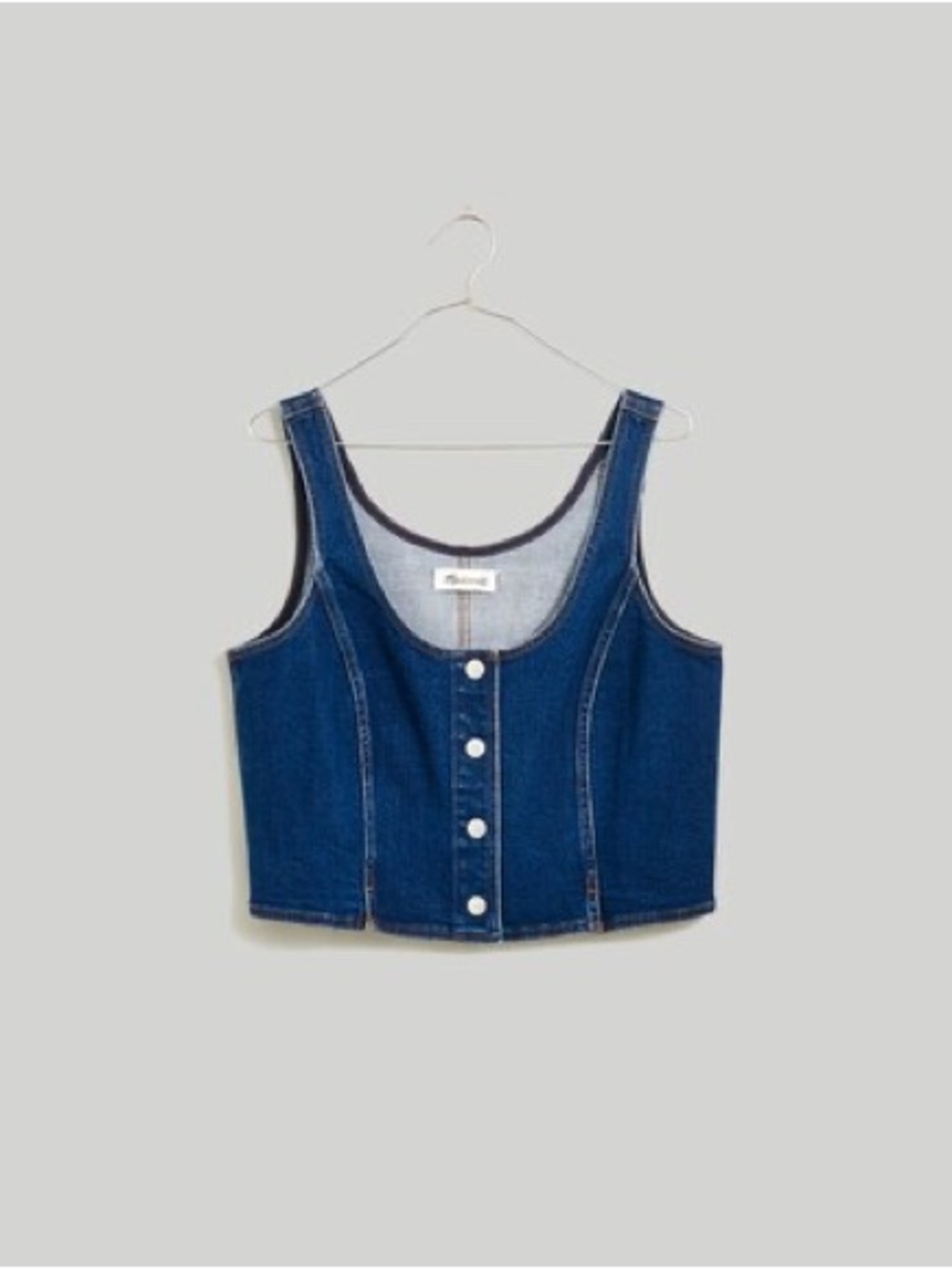 Madewell Seamed Vest Top in Demoss Wash